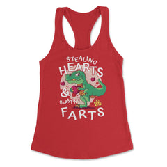 T-Rex Dinosaur Stealing Hearts and Blasting Farts product Women's - Red