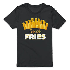 Lazy Funny Halloween Costume Pretend I'm A French Fry graphic - Premium Youth Tee - Black