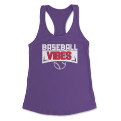 Baseball Vibes Baseball Coach Pitcher Batter Catcher Funny product - Purple