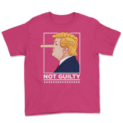 “Not Guilty” Funny anti-Trump Political Humor anti-Trump graphic - Heliconia