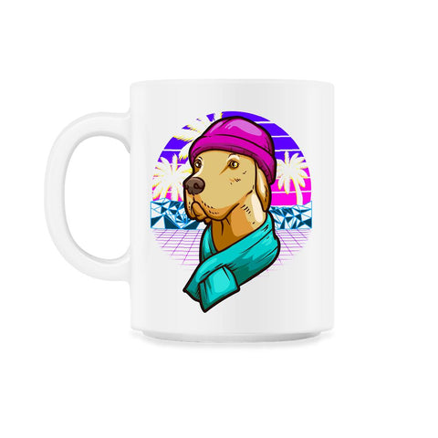 Labrador Christmas Vaporwave Style Funny Gift 11oz Mug