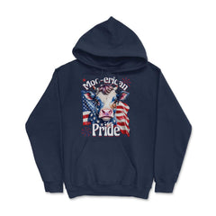 4th of July Moo-erican Pride Funny Patriotic Cow USA product Hoodie - Navy