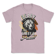 Bear Brotherhood Flag Bear Gay Pride print Unisex T-Shirt - Light Pink