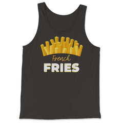 Lazy Funny Halloween Costume Pretend I'm A French Fry graphic - Tank Top - Black