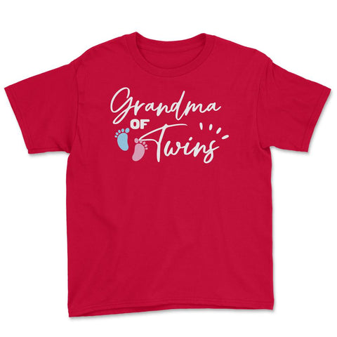Funny Grandma Of Twins Proud Grandmother Of Grandkids product Youth - Red