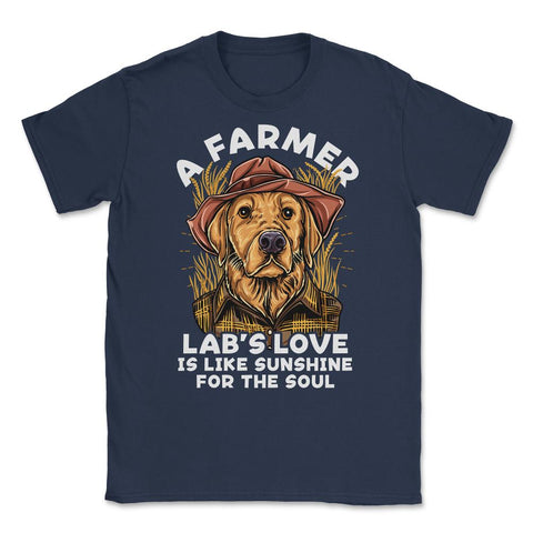 Labrador Farmer Lab’s Dog in Farmer Outfit Labrador design Unisex - Navy