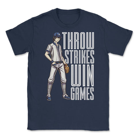Pitcher Throw Strikes Win Games Baseball Player Pitcher product - Navy