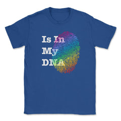 Is In My DNA Rainbow Flag Gay Pride Fingerprint Design graphic Unisex
