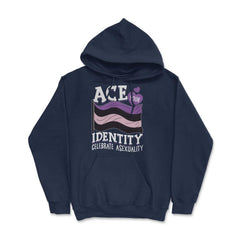 Asexual Ace Your Identity Celebrate Asexuality print Hoodie - Navy