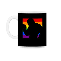 Fueled by Pride Gay Pride Iron Guy2 Gift product 11oz Mug - Black on White