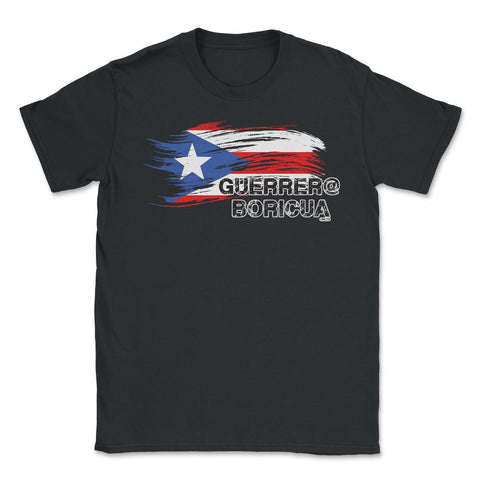 Guerrero Boricua-Puerto Rico Flag by No limits designs Unisex T-Shirt - Black