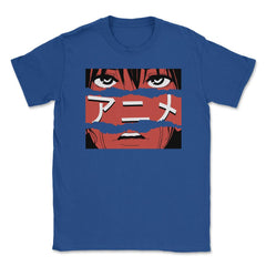 Anime Japanese Calligraphy Symbol Theme Gift graphic Unisex T-Shirt - Royal Blue