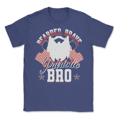 Bearded, Brave, Patriotic Bro 4th of July Independence Day print - Purple