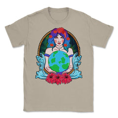 Mother Earth Guardian Holding the Planet Gift for Earth Day graphic - Cream