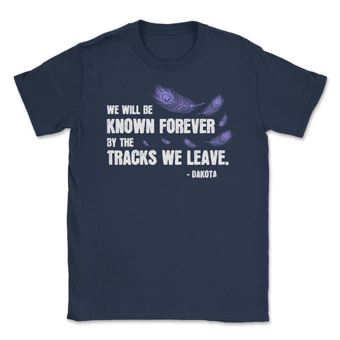 Peacock Feathers Motivational Native Americans graphic Unisex T-Shirt - Navy