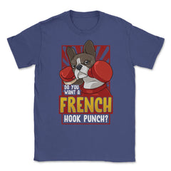 French Bulldog Boxing Do You Want a French Hook Punch? print Unisex - Purple