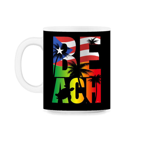 Puerto Rico Flag Beach T Shirt Gifts Shirt Tee  11oz Mug