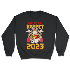 Chinese Year of Rabbit 2023 Chinese Aesthetic product - Unisex Sweatshirt - Black