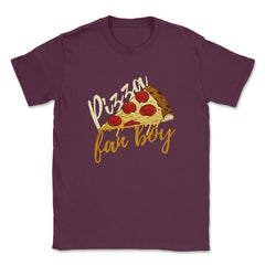 Pizza Fanboy Funny Pizza Humor Gift product Unisex T-Shirt - Maroon