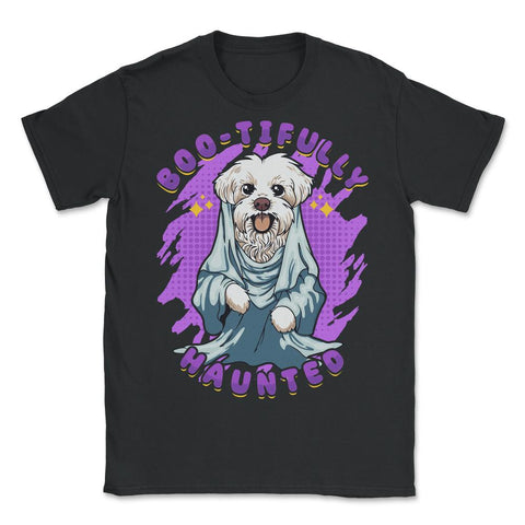 Boo-tifully Haunted Havanese Ghost Design Halloween Graphic product - Unisex T-Shirt - Black