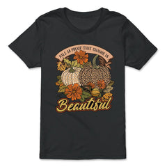 Fall Is Proof That Change Is Beautiful Leopard Pumpkin design - Premium Youth Tee - Black