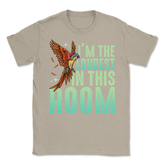 I'm The Loudest In This Room Funny Flying Macaw graphic Unisex T-Shirt - Cream