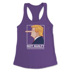 “Not Guilty” Funny anti-Trump Political Humor anti-Trump graphic - Purple