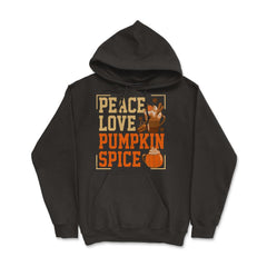 Peace Love Pumpkin Spice Funny Autumn Fall Season Grunge design - Hoodie - Black