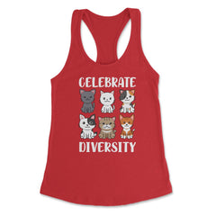 Funny Celebrate Diversity Cat Breeds Owner Of Cats Pets graphic - Red