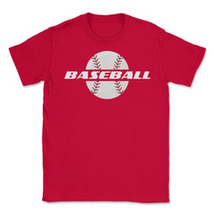 Cute Baseball Sporty Baseball Player Coach Fan Athlete print Unisex - Red