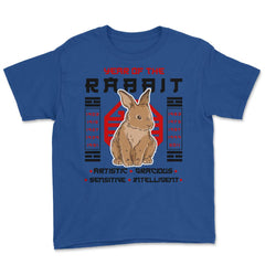Chinese Year of Rabbit 2023 Chinese Aesthetic graphic Youth Tee - Royal Blue