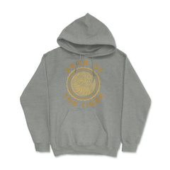 Year of the Tiger 2022 Chinese Golden Color Tiger Circle design Hoodie - Grey Heather
