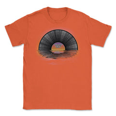Retro Vintage Vinyl Sunset Reflection LP Vinyl Record graphic Unisex - Orange