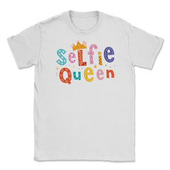 Selfie Queen Decorative Lettering Funny graphic Tee Gift Unisex