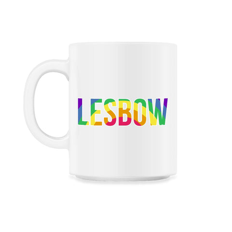 Lesbow Rainbow Word Gay Pride Month 2 t-shirt Shirt Tee Gift 11oz Mug