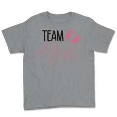 Funny Team Girl Baby Shower Gender Reveal Announcement product Youth - Grey Heather