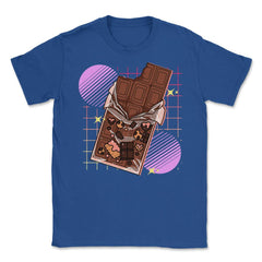 Chocolate Snack Kawaii Aesthetic Pop Art graphic Unisex T-Shirt - Royal Blue