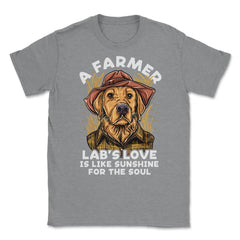 Labrador Farmer Lab’s Dog in Farmer Outfit Labrador design Unisex - Grey Heather