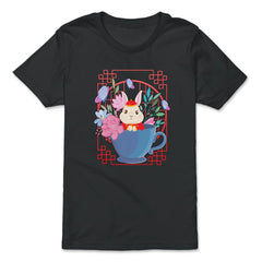 Chinese New Year Rabbit 2023 Rabbit in a Teacup Chinese print - Premium Youth Tee - Black