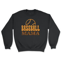 Baseball Mama Mom Leopard Print Letters Sports Funny graphic - Unisex Sweatshirt - Black