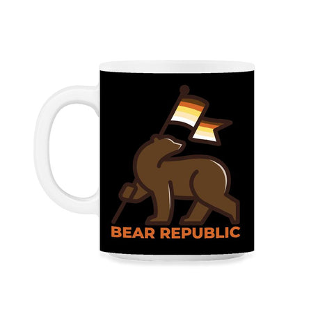 Bear Republic Brotherhood Flag Bear Gay Pride print 11oz Mug
