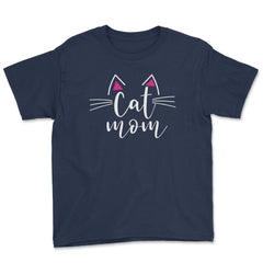 Funny Cat Mom Cute Cat Ears Whiskers Cat Lover Pet Owner product - Navy