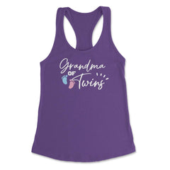 Funny Grandma Of Twins Proud Grandmother Of Grandkids product Women's - Purple