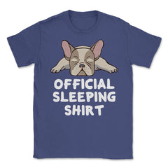 Funny Frenchie Dog Lover French Bulldog Official Sleeping graphic - Purple