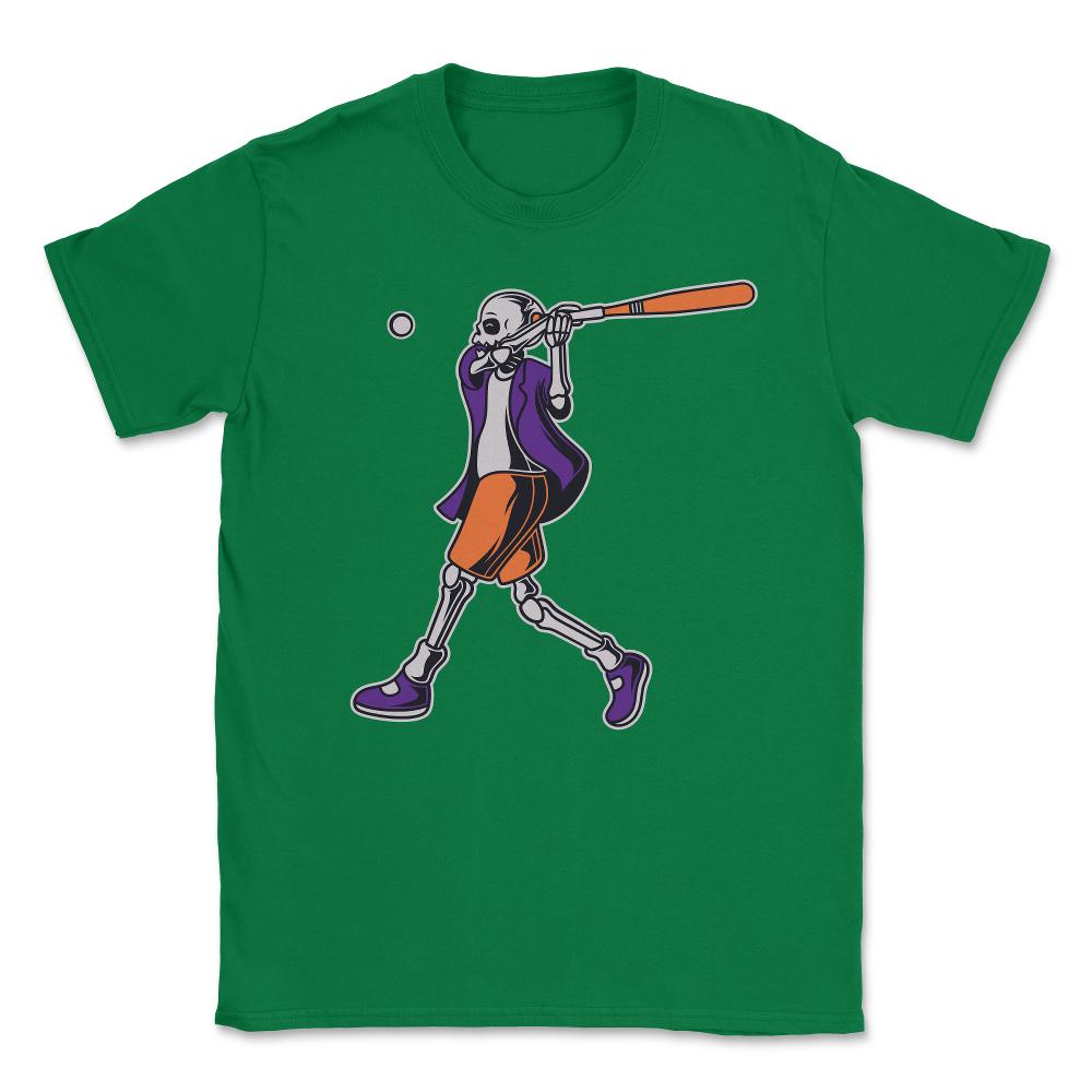 Baseball Skeleton Halloween Baseball Player Halloween graphic Unisex - Green