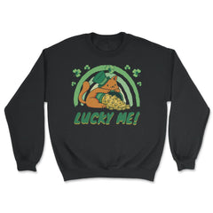 Cat Leprechaun Saint Patrick's Day Celebration print - Unisex Sweatshirt - Black