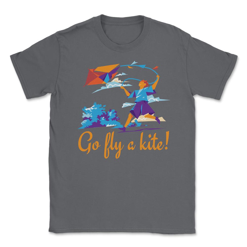 Go fly a kite! Kite Flying Design product Unisex T-Shirt - Smoke Grey