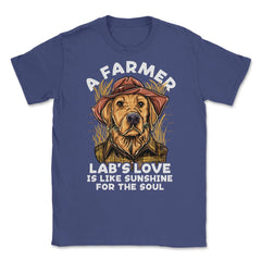 Labrador Farmer Lab’s Dog in Farmer Outfit Labrador design Unisex - Purple
