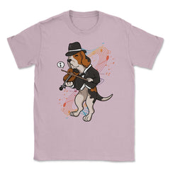 Funny Beagle Playing Violin Hilarious Violinist Beagle Dog graphic - Light Pink