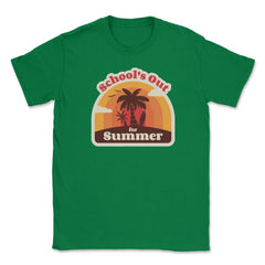 Funny School's Out for Summer Retro Vintage Beach product Unisex - Green